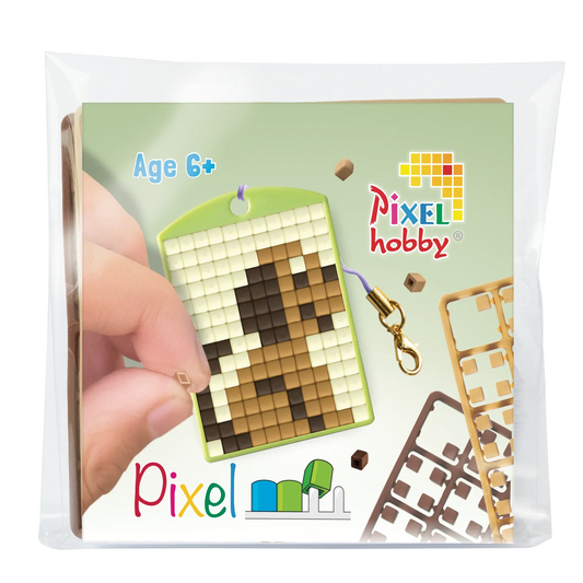 PixelHobby - Pixel Classic Medaillon sleutelhanger Paard/ Hond/ Eenhoorn/ Love