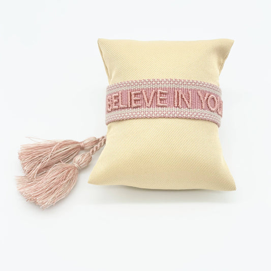 Parsley & Pepper - Believe in yourself armband lichtroze