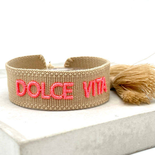Parsley & Pepper - Dolce Vita armband caramel/ koraal