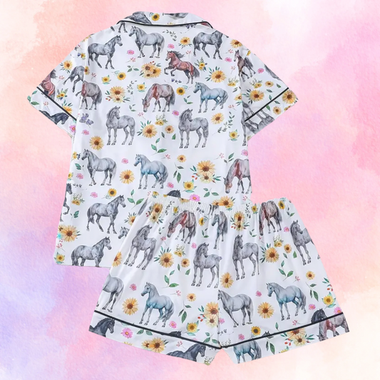 FMH - Dames zomerse pyjama set/ loungepak Grey Horse