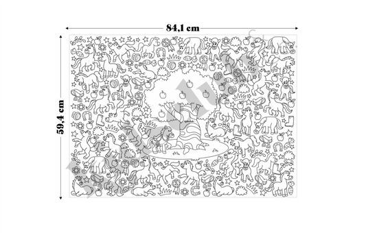 Kidsclub&Co - XXL kleurposter in geschenkdoos Paarden