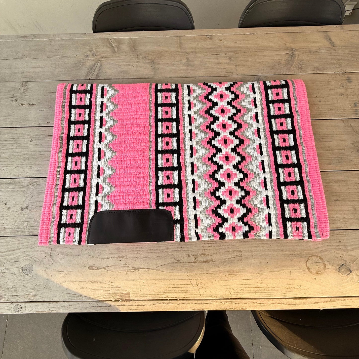 SB002 - Western oversized showblanket A - Roze, zwart, wit, zilver