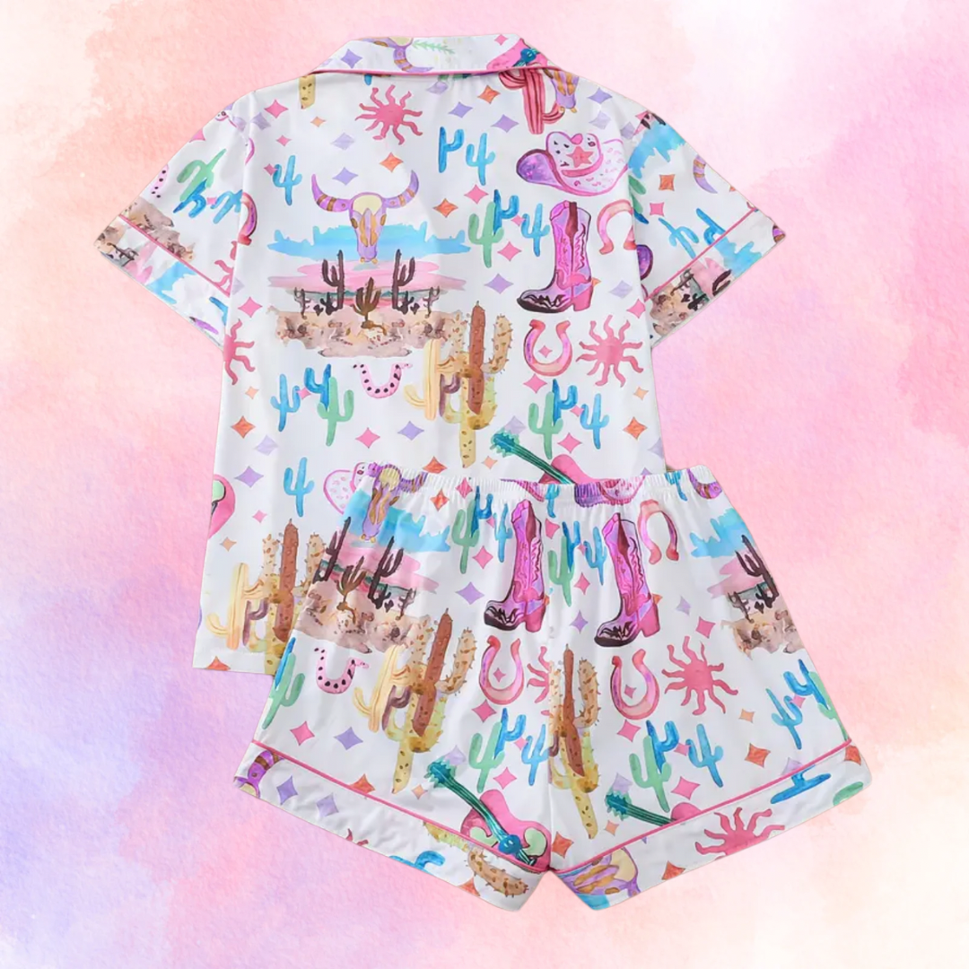 FMH - Dames zomerse pyjama set/ loungepak Crazy Cactus