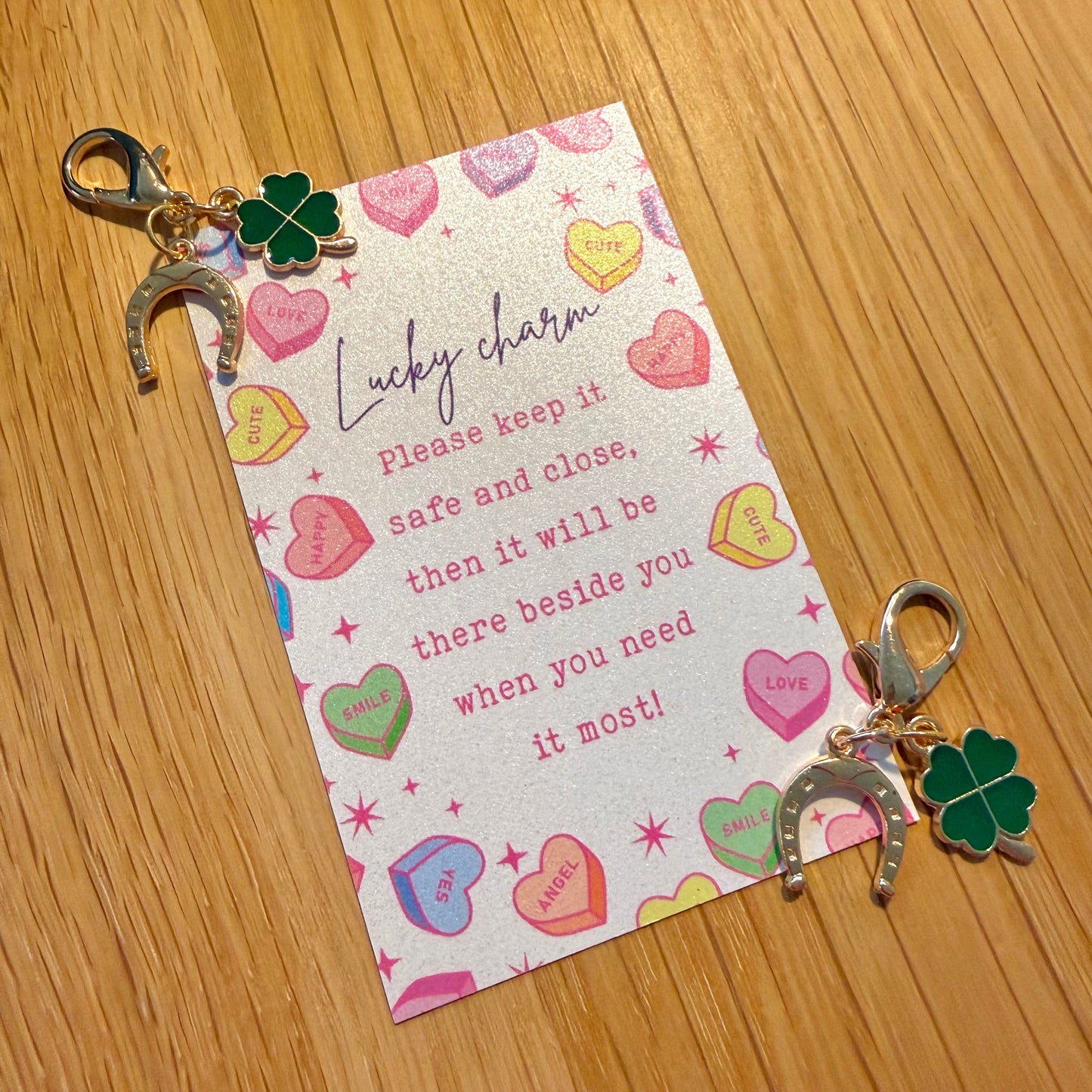 FMH - Lucky Charm hoofdstelbedel Double Luck Klavertje vier en Hoefijzer