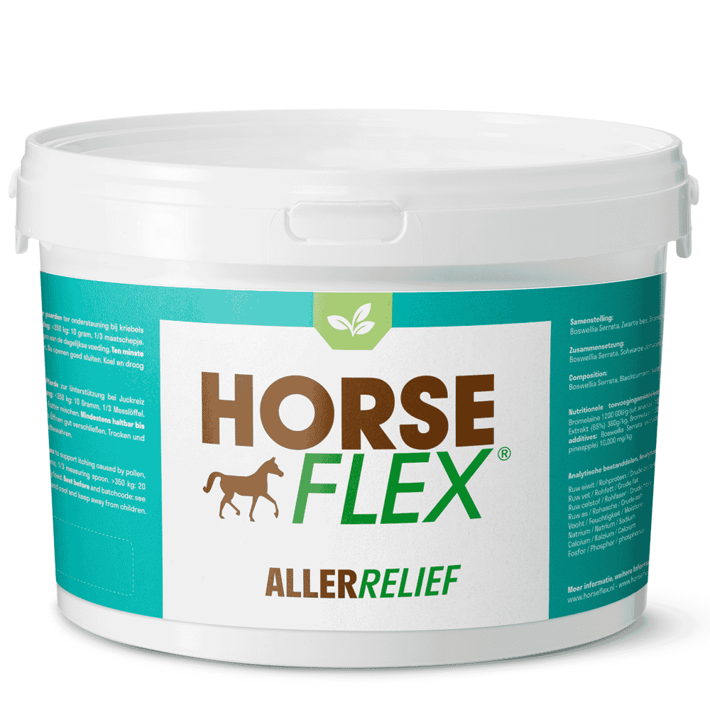 HorseFlex AllerRelief, natuurlijk supplement ter ondersteuning bij allergieën en huidirritaties bij paarden