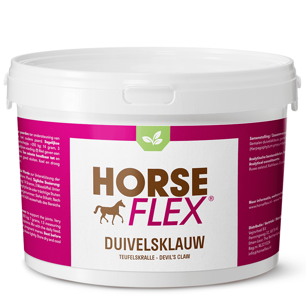 Duivelsklauw van Horseflex– puur natuur supplement voor soepele gewrichten, gewrichtscomfort en bewegingsvrijheid bij paarden