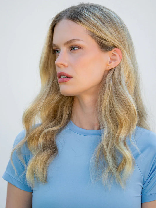 Equestrian Stockholm - SS26 Midsummer Blue - Dynamic Base Layer Top Short Sleeve rijtop
