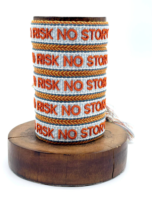 Parsley & Pepper - No Risk, No Story armband lichtblauw/ oranje