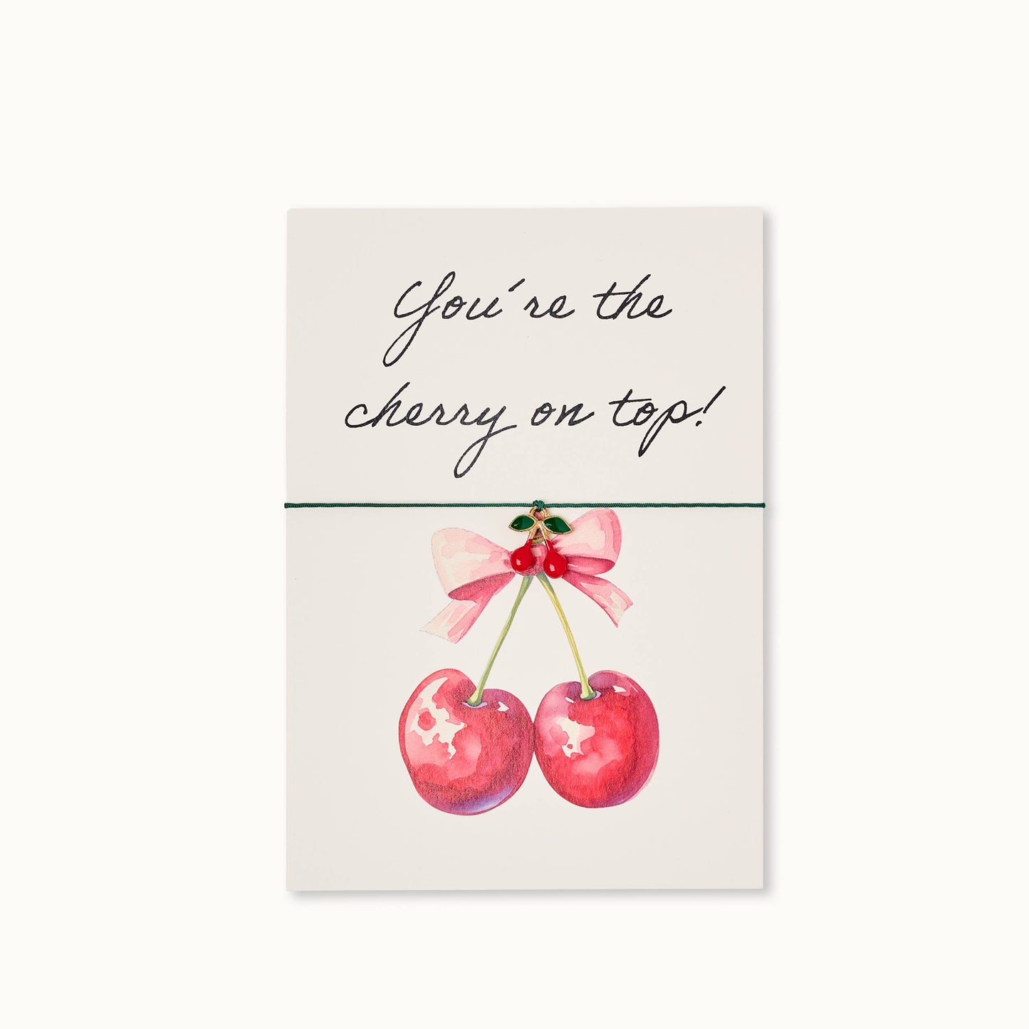ByVivi - Armband met kaart: Cherry on top!
