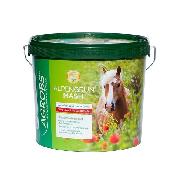 AlpenGrün Mash van Agrobs, voedzame en licht verteerbare mash voor paarden met alpine kruiden en vezels