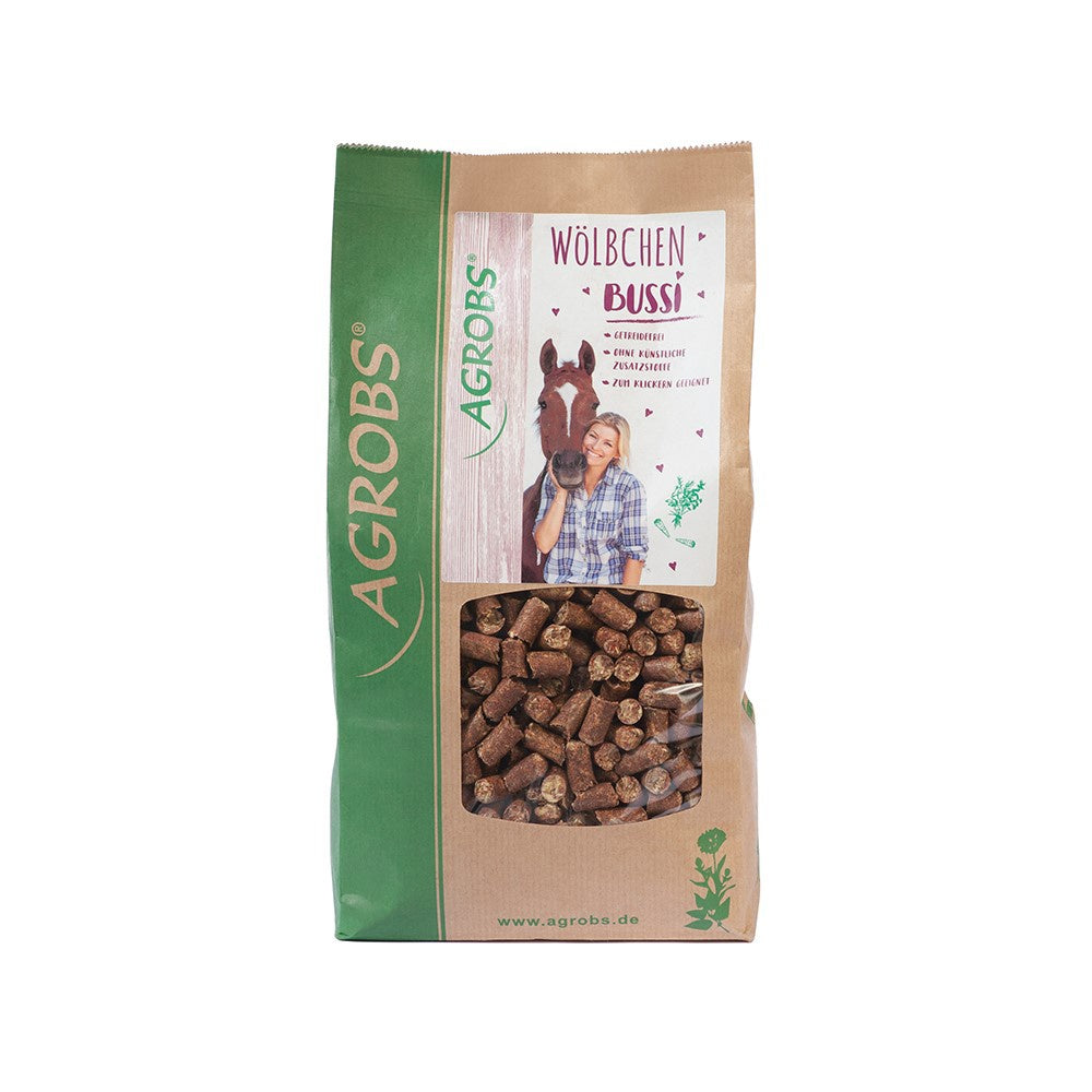 Agrobs Wölbchen Bussi – gezonde, graanvrije paardensnoepjes met kruiden en groente, ideaal als beloning