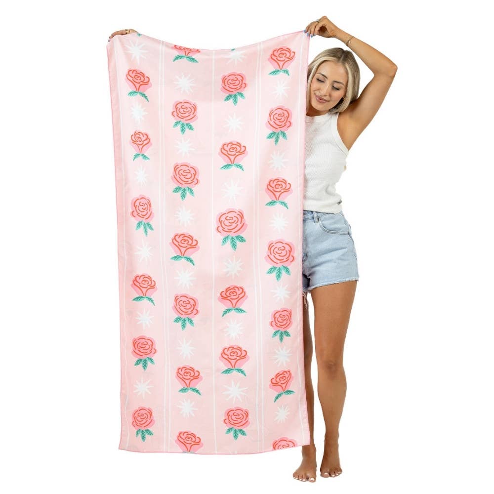 Katydid - Reisformaat Handdoek met Laarzen en Bloemen