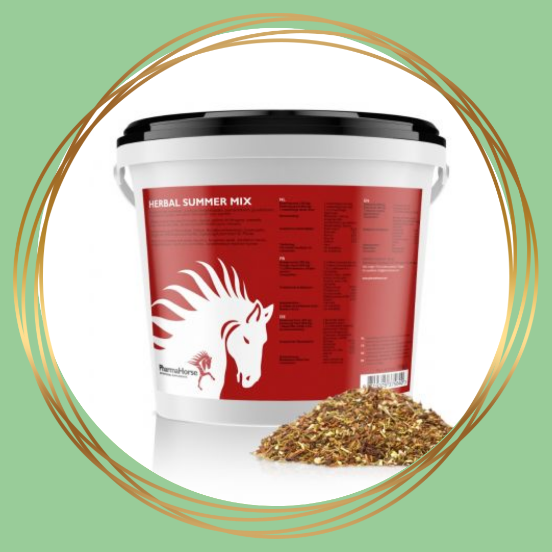 PharmaHorse Herbal Summer Mix ter ondersteuning van huid en weerstand bij paarden in de zomer