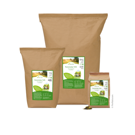 Hunsrücker Trift kruidenmix van Pernaturam voor natuurlijke ondersteuning van paarden