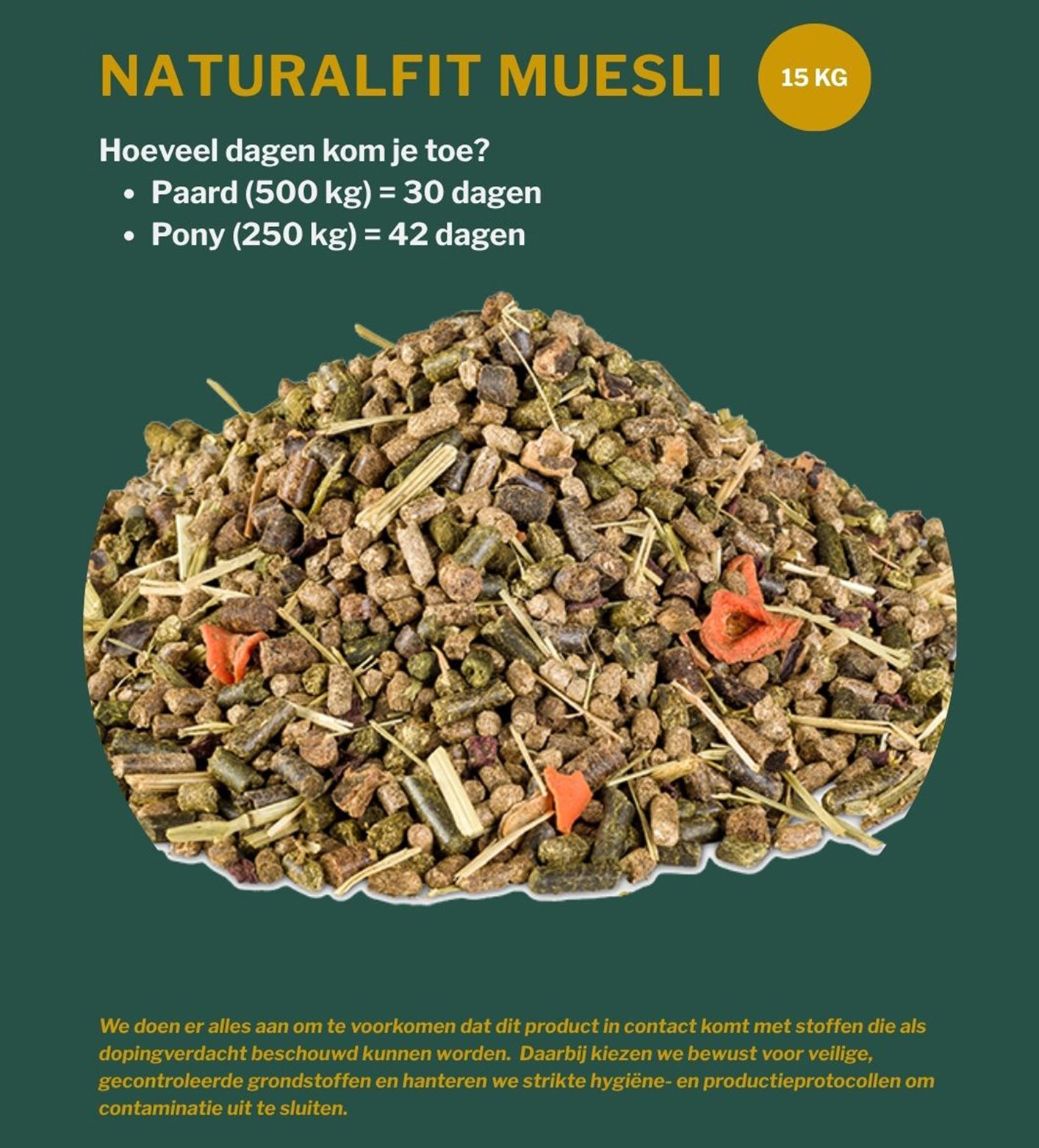 Metazoa NaturalFit Muesli als complete en graanvrije voeding voor paarden