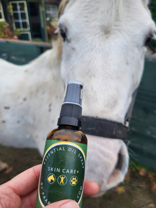 Paardenzorg Skin Care+ Spray, verzorgende spray voor paarden ter ondersteuning van een gezonde huid en vacht