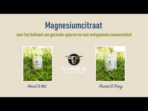 Magnesiumcitraat van De Groene Os – natuurlijk supplement voor spierontspanning, zenuwfunctie en ontspanning bij paarden