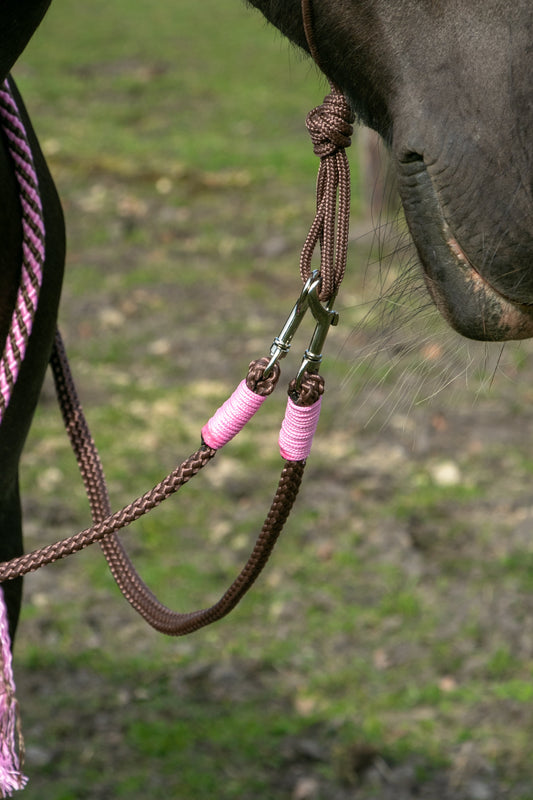Touwhalster set pink chocolate