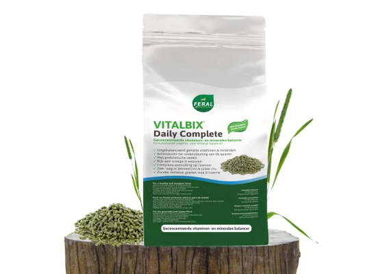 Vitalbix Daily Complete Timothee paardenvoeding met timotheegras, vezelrijk en laag in suiker