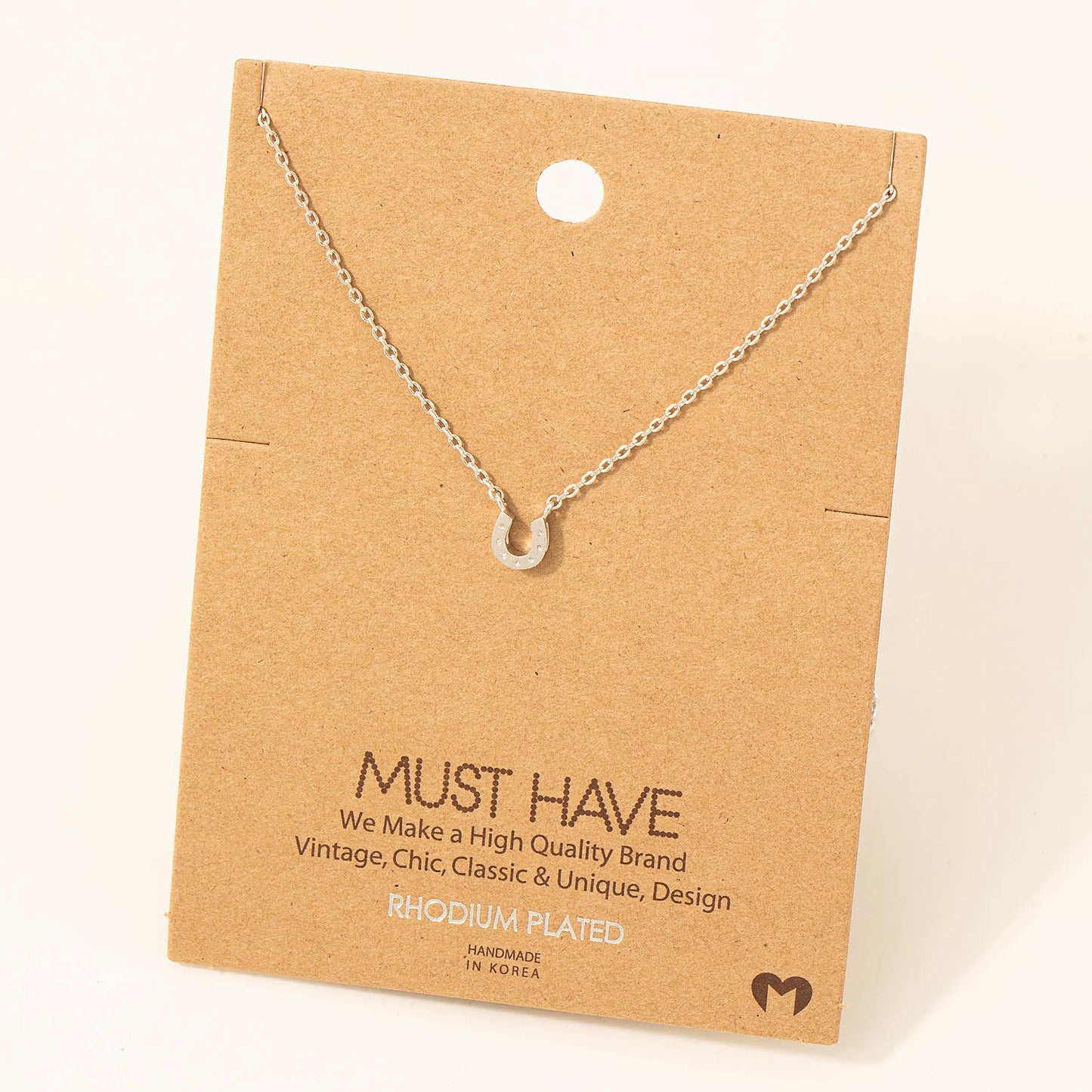 Fame - Vergulde mini-hoefijzerhanger ketting