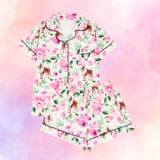 FMH - Dames zomerse pyjama set/ loungepak Shetland Rose
