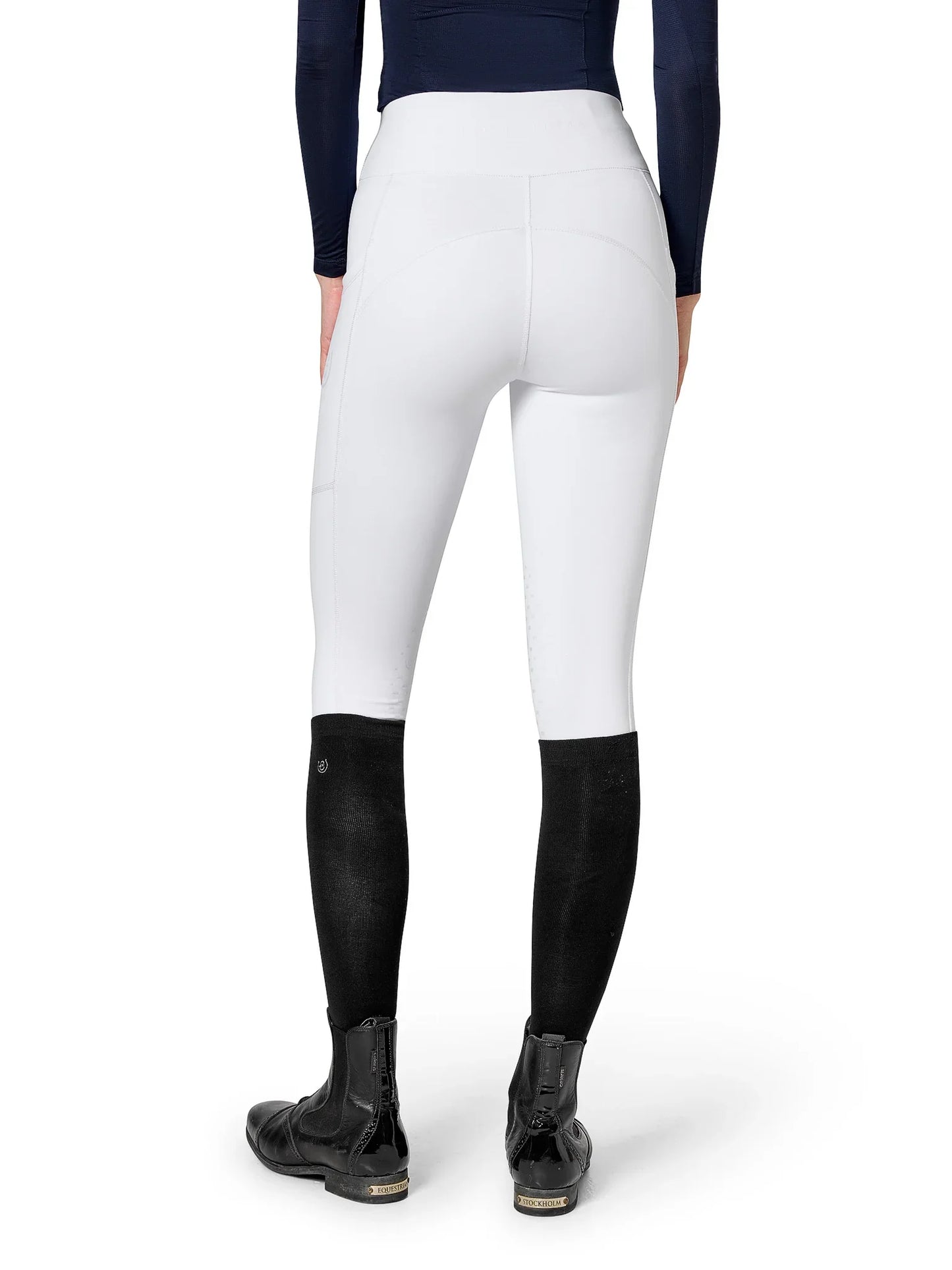 Equestrian Stockholm - Core Collection - White Riding Tights Movement rijlegging (full-seat)