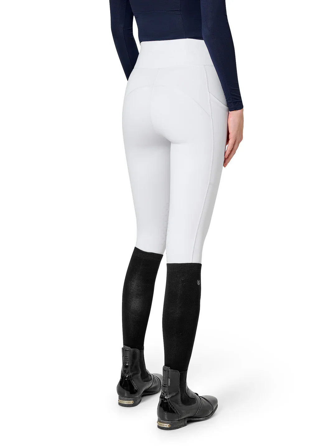 Equestrian Stockholm - Core Collection - White Riding Tights Movement rijlegging (full-seat)