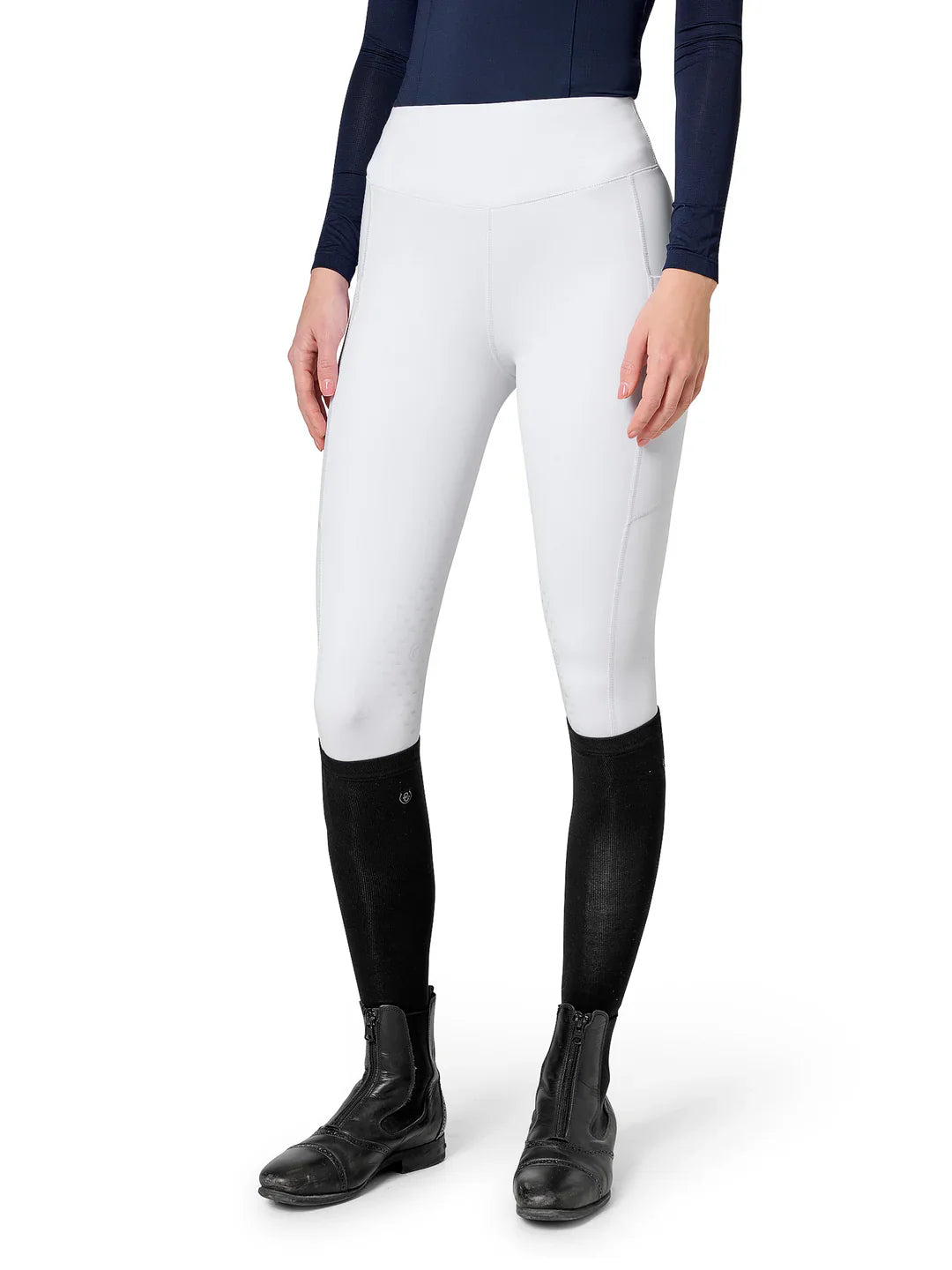 Equestrian Stockholm - Core Collection - White Riding Tights Movement rijlegging (full-seat)