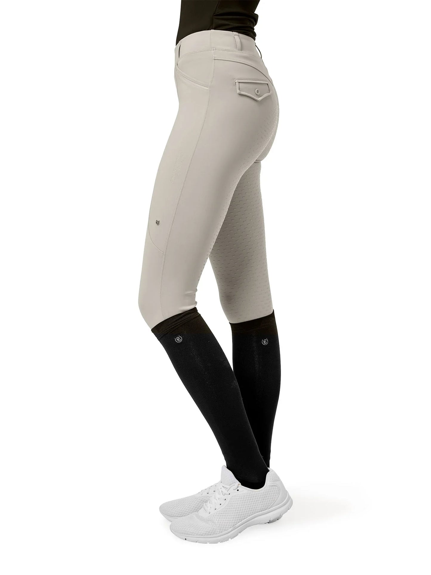Equestrian Stockholm - SS26 - Greige Riding Tights Premium rijlegging (full-seat)
