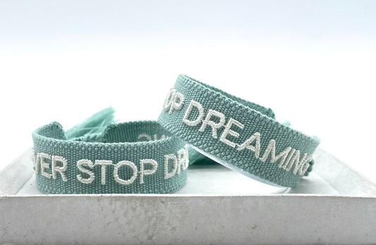 Parsley & Pepper - Never Stop Dreaming armband zeeblauw/ zand