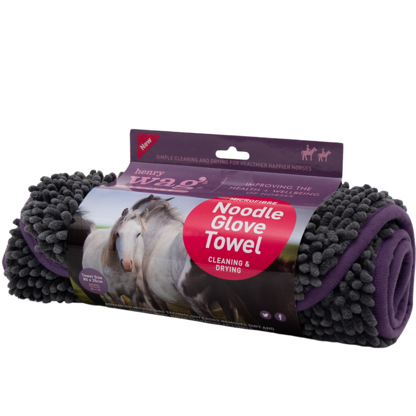 Henry Wag - Equine Microvezel Noodle Handschoen Handdoek