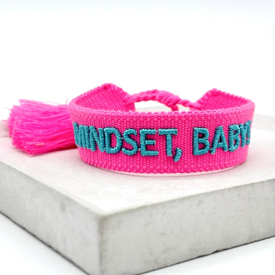 Parsley & pepper - Mindset, Baby! armband neon roze/ geel of blauw