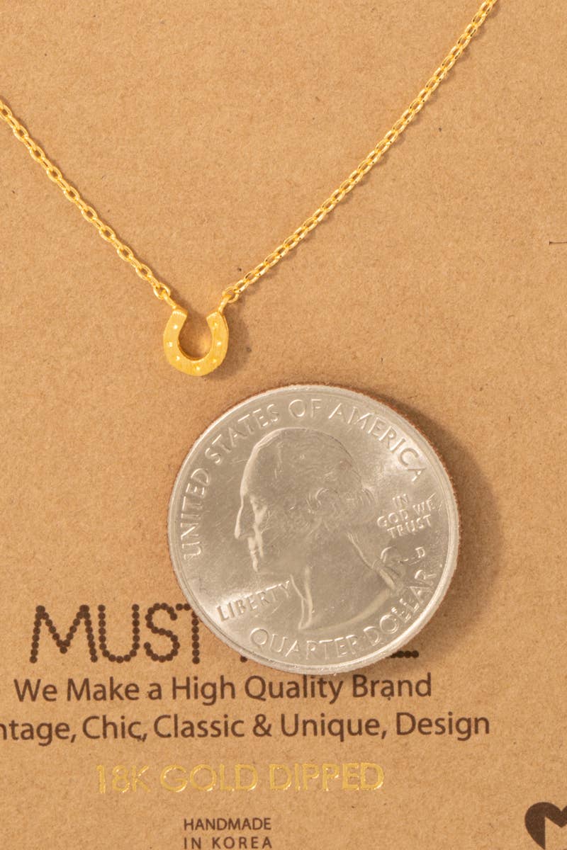 Fame - Vergulde mini-hoefijzerhanger ketting