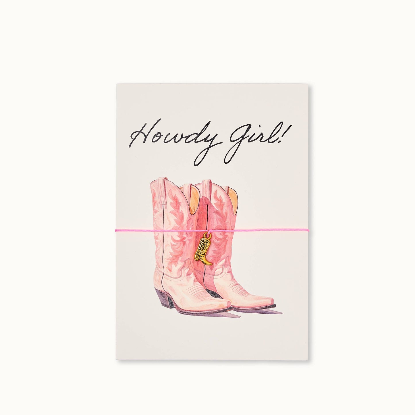 ByVivi - Armband met kaart: Howdy Girl Laarzen