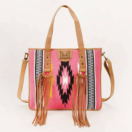 Myra Bag - Loyal West Country Tas roze wol en leder