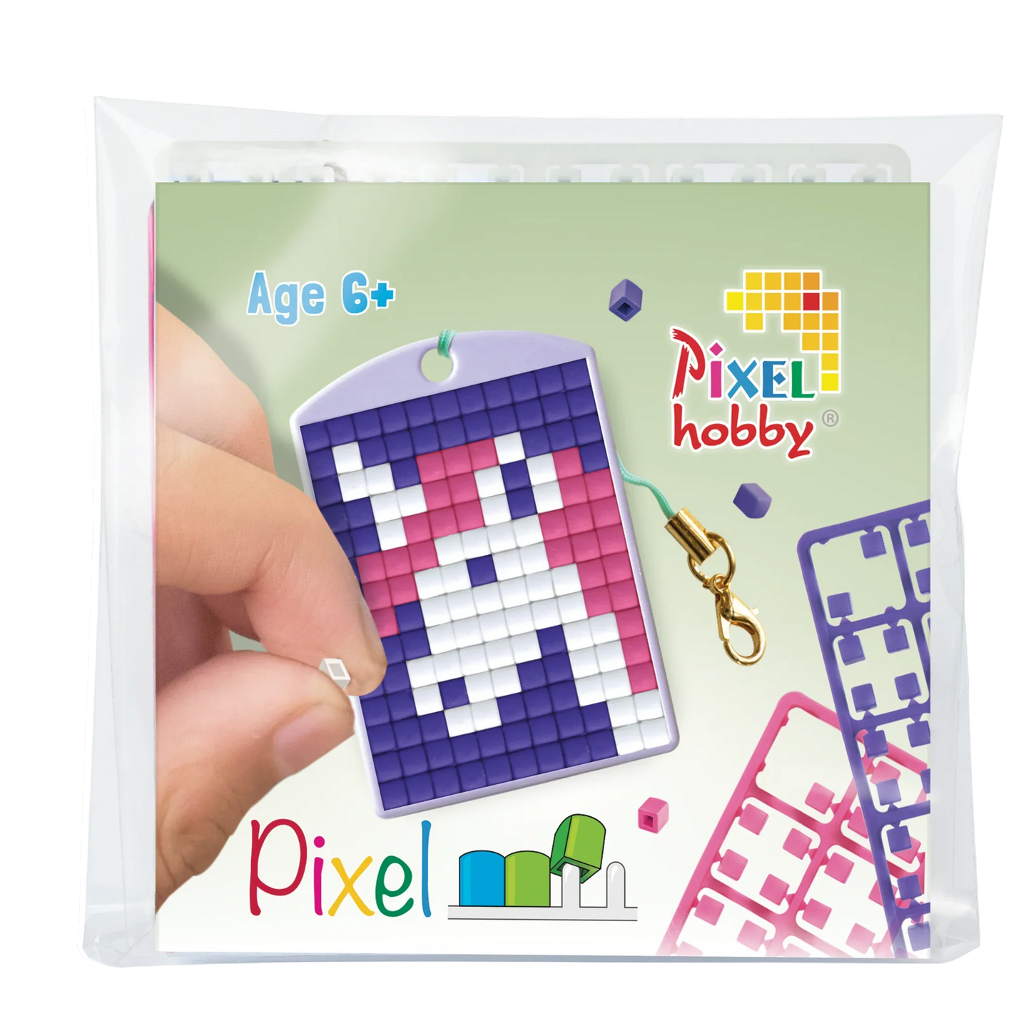 PixelHobby - Pixel Classic Medaillon sleutelhanger Paard/ Hond/ Eenhoorn/ Love
