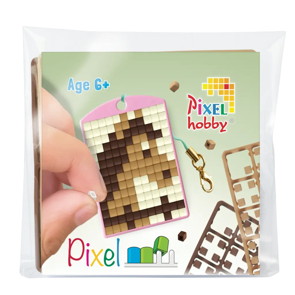 PixelHobby - Pixel Classic Medaillon sleutelhanger Paard/ Hond/ Eenhoorn/ Love
