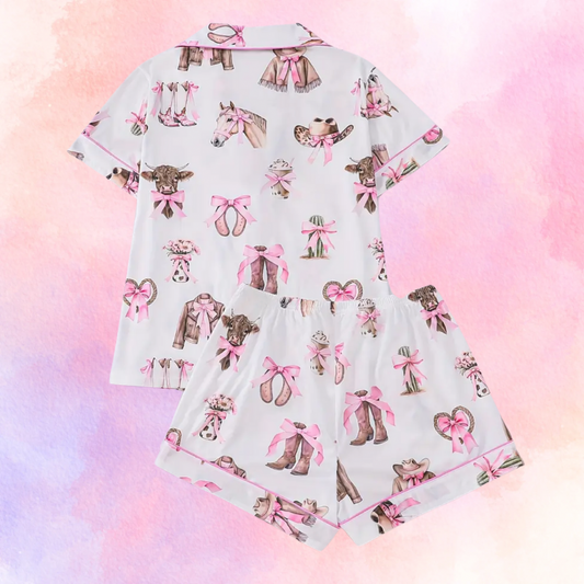 FMH - Dames zomerse pyjama set/ loungepak Cutest Cowgirl