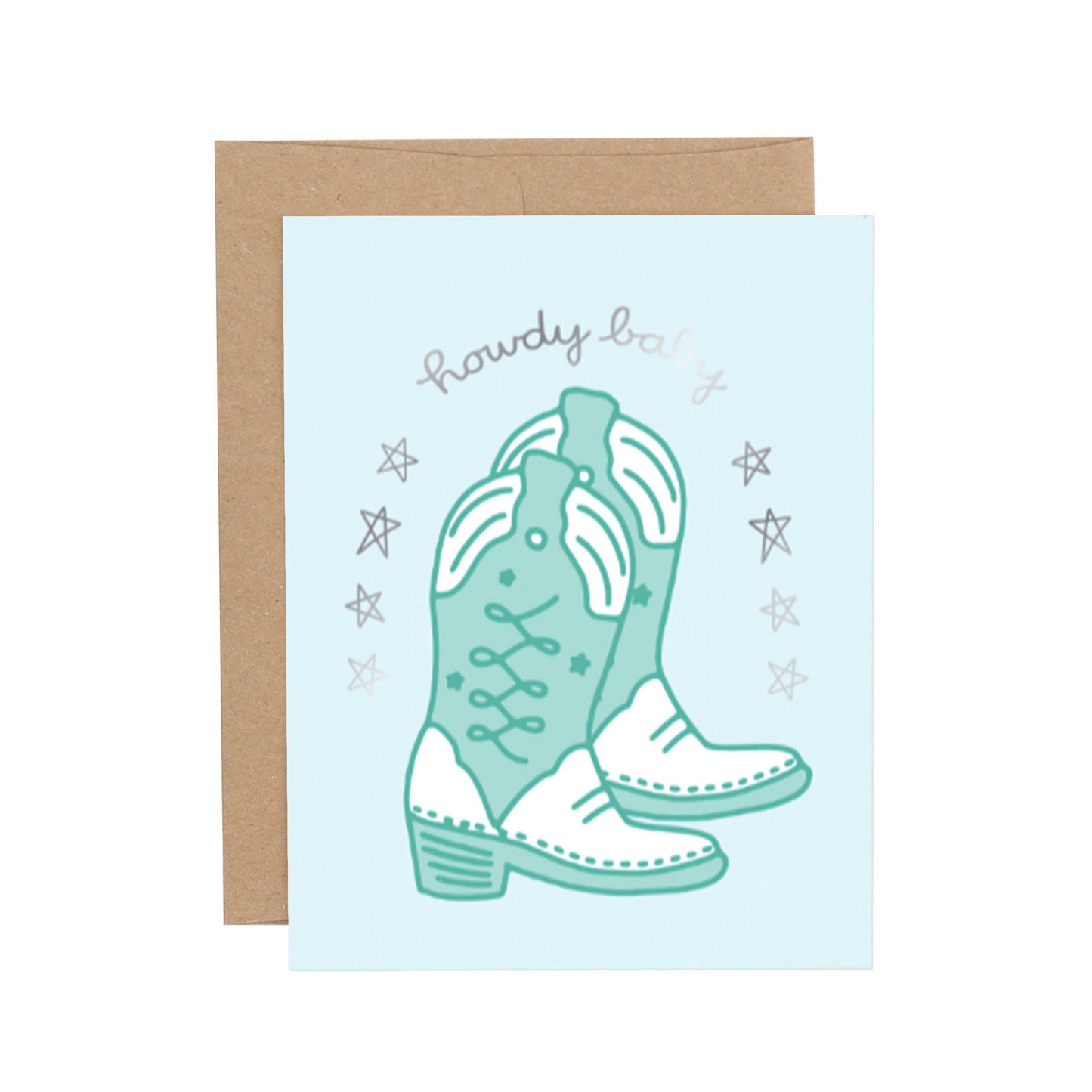 Callie Danielle - Howdy Baby Western Blue wenskaart