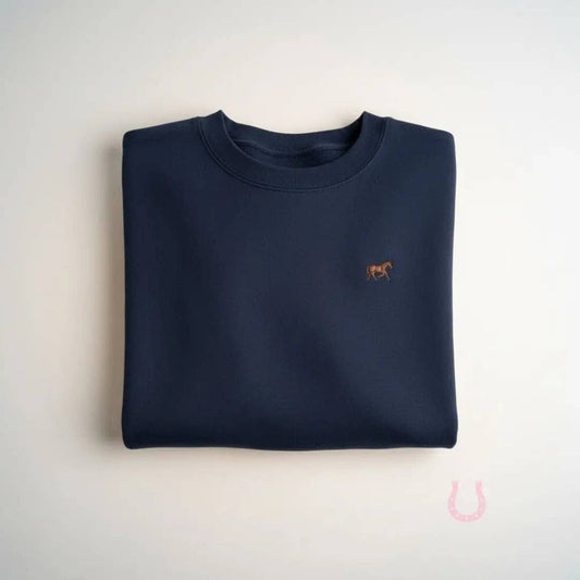 Bridle Up Hope - Heritage Navy Paardensweatshirt met geborduurd paardje