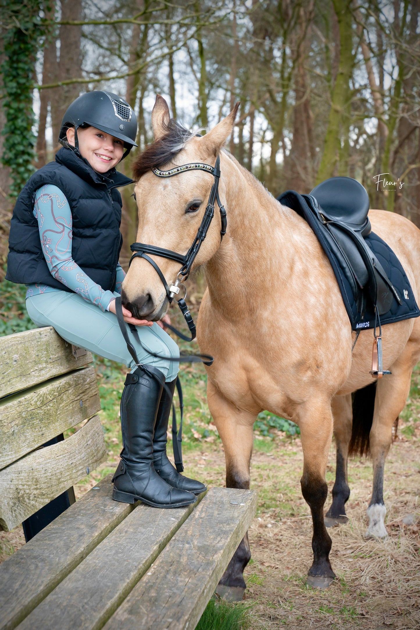 Moeders Mooiste Frontriemen - Deluxe “Bo’s Lucky Browband” Z/H-N/D