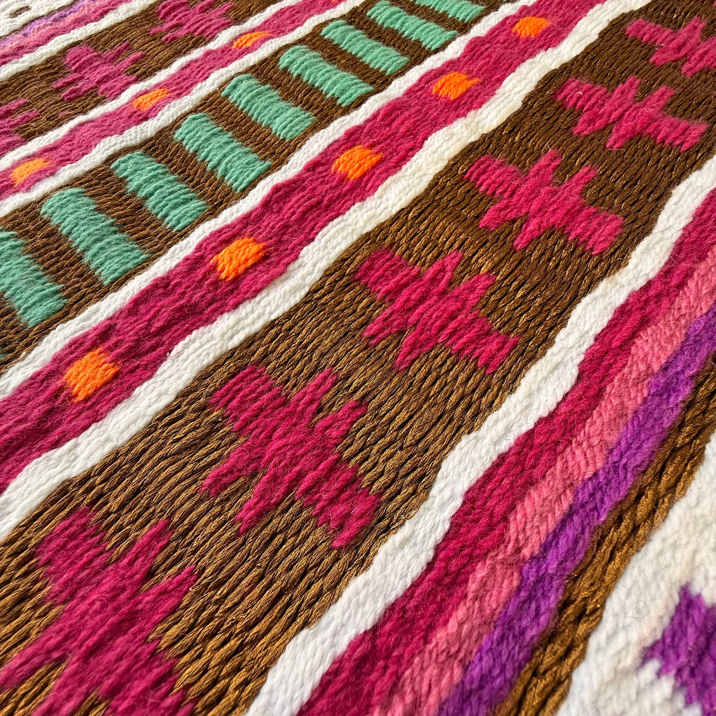 SB003 - Western oversized showblanket A - Wit, oranje, groen, koper, roze
