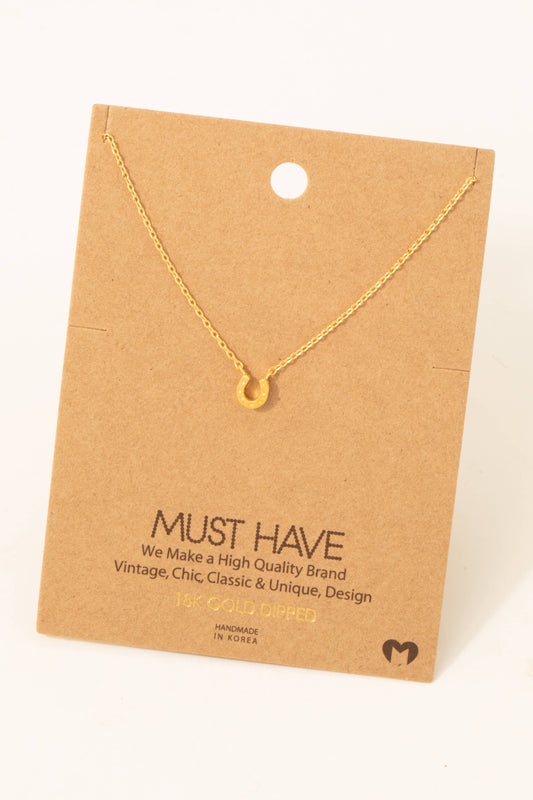 Fame - Vergulde mini-hoefijzerhanger ketting