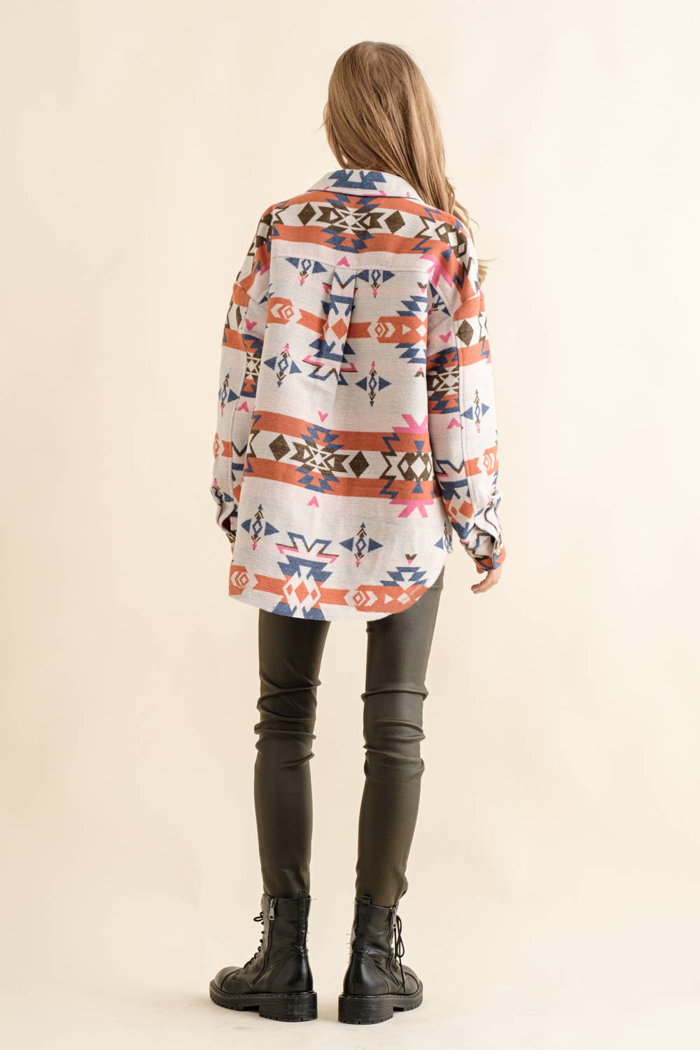 Blue B - Azteeks westernjack blouse van jacquard