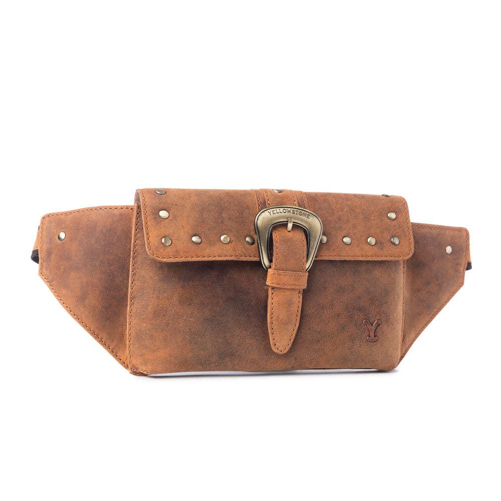 Myra Bag - Yellowstone High Plains Lederen heuptas met gesp