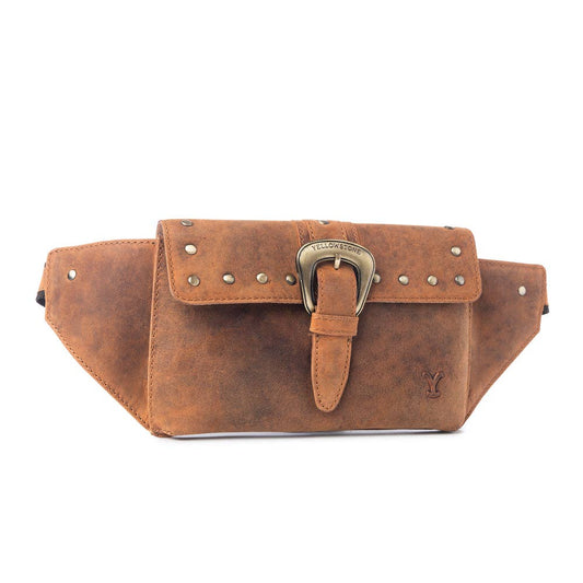 Myra Bag - Yellowstone High Plains Lederen heuptas met gesp