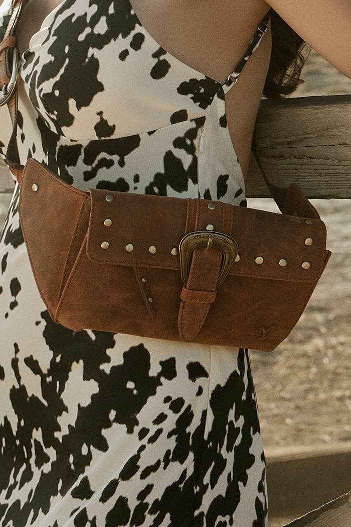 Myra Bag - Yellowstone High Plains Lederen heuptas met gesp
