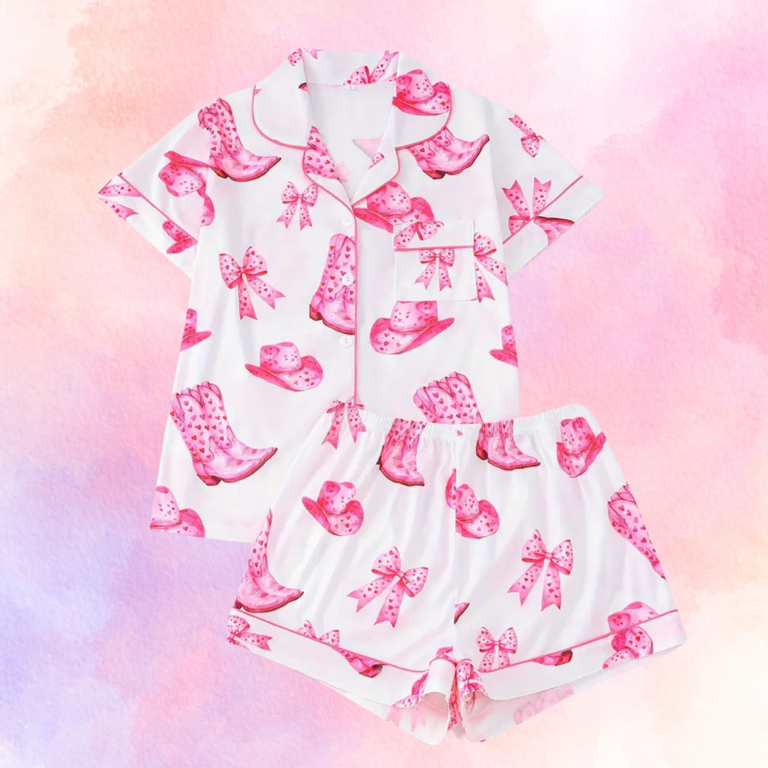 FMH - Dames zomerse pyjama set/ loungepak Sweet Pink