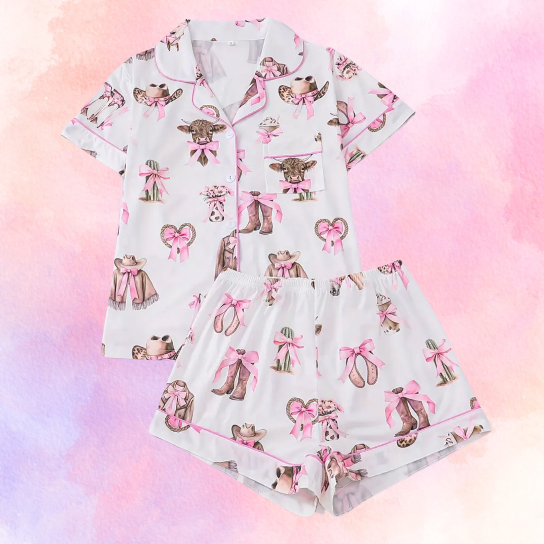 FMH - Dames zomerse pyjama set/ loungepak Cutest Cowgirl