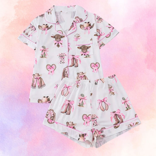 FMH - Dames zomerse pyjama set/ loungepak Cutest Cowgirl
